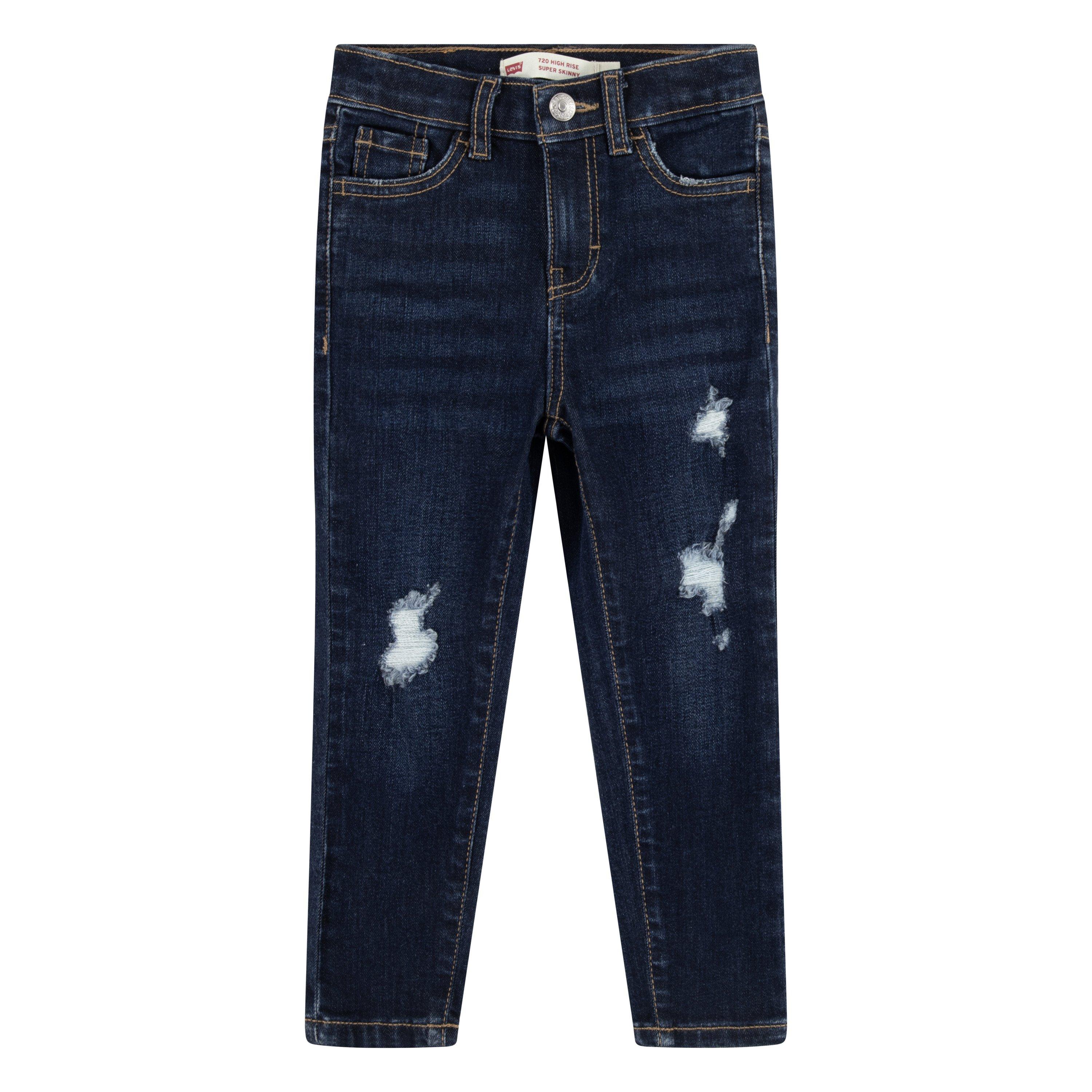 Levi's Toddler Girls' 720 High Rise Super Skinny Dk Wash Dk Blue Denim Jeans - DK BLUE